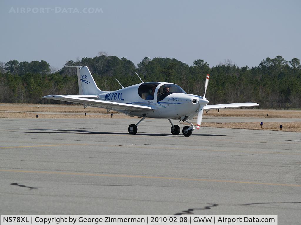 N578XL, 2007 Liberty XL-2 C/N 0062, Returning to Goldsboro-Wayne homebase after flight