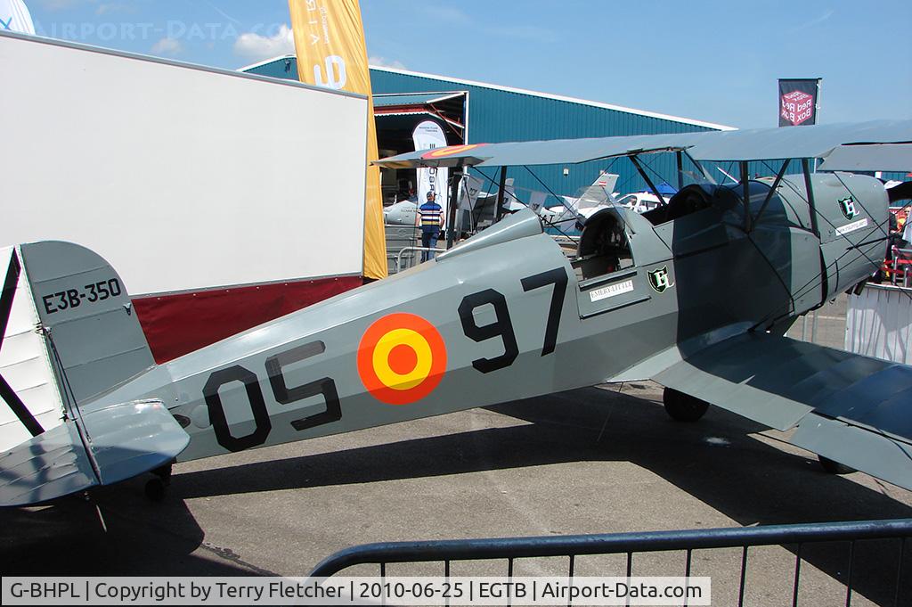 G-BHPL, 1951 CASA 1-131E Jungmann C/N 1058, 1951 Construcciones Aeronauticas Sa CASA 1-131E SERIES 1000, c/n: 1058 exhibited at AeroExpo 2010 Serial E3B-350