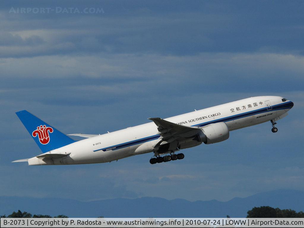B-2073, 2009 Boeing 777-F1B C/N 37311, Opening a new cargo connection - PVG - VIE - AMS- PVG, probably one of the first pictures of China Southern Cargo in VIE!