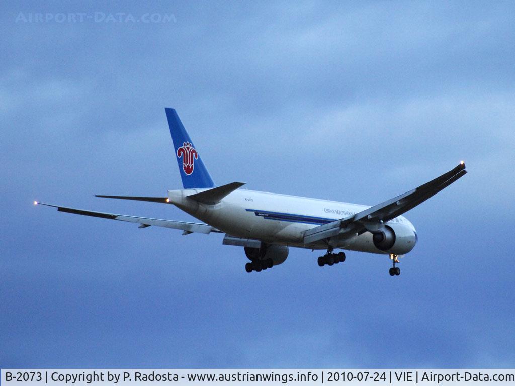 B-2073, 2009 Boeing 777-F1B C/N 37311, Opening a new cargo connection - PVG - VIE - AMS- PVG, probably one of the first pictures of China Southern Cargo in VIE!