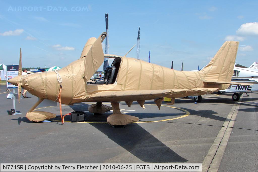 N771SR, 2007 Cirrus SR22 G3 GTS Turbo C/N 2771, Unusual way to present 2007 Cirrus Design Corp SR22, c/n: 2771 - wrapped as a 'Parcel' presented at AeroExpo 2010