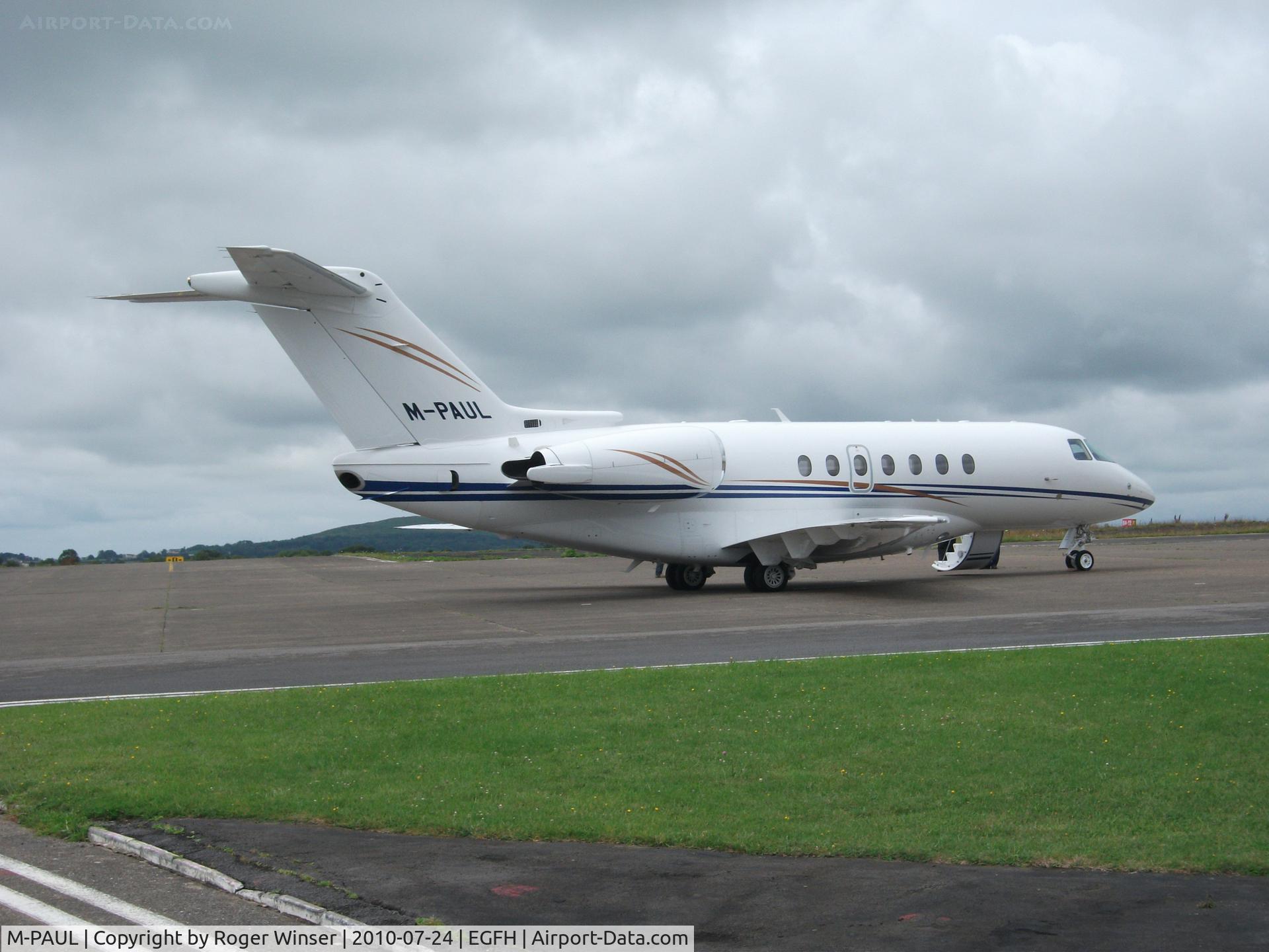 M-PAUL, 2009 Hawker Beechcraft 4000 C/N RC-34, Smart Hawker 4000 Horizon bizjet at Swansea Airport. Re-registered G-PROO on 17 November 2010.