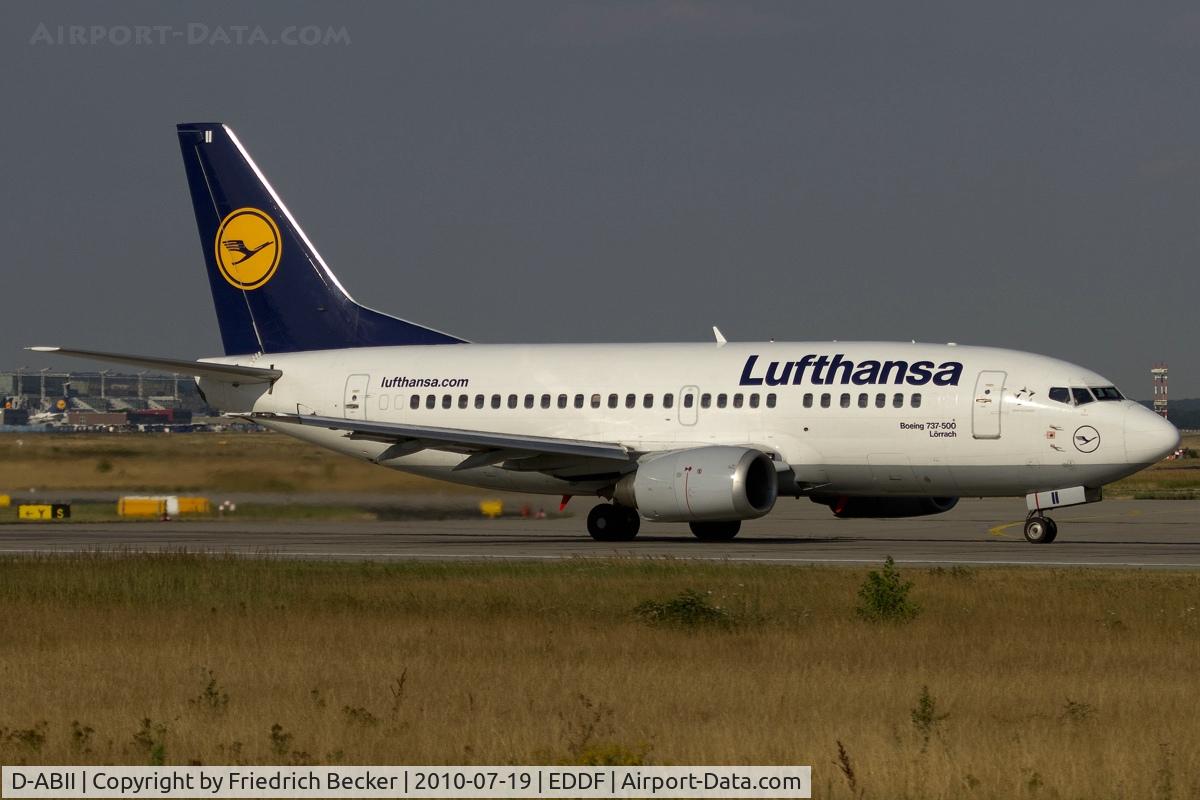 D-ABII, 1991 Boeing 737-530 C/N 24822, departing via RW18W