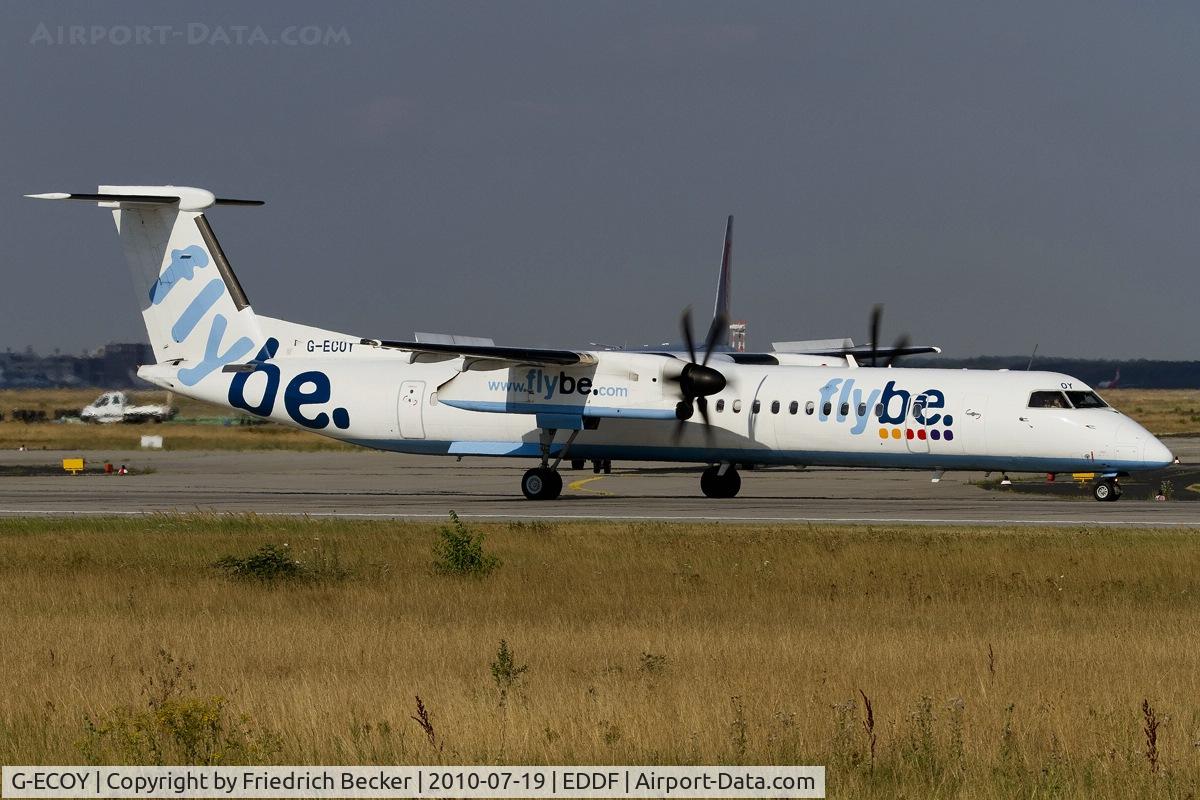G-ECOY, 2000 De Havilland Canada DHC-8-402Q Dash 8 C/N 4022, departing via RW18W