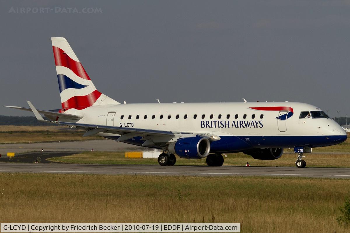 G-LCYD, 2009 Embraer 170STD (ERJ-170-100STD) C/N 17000294, line up for departure