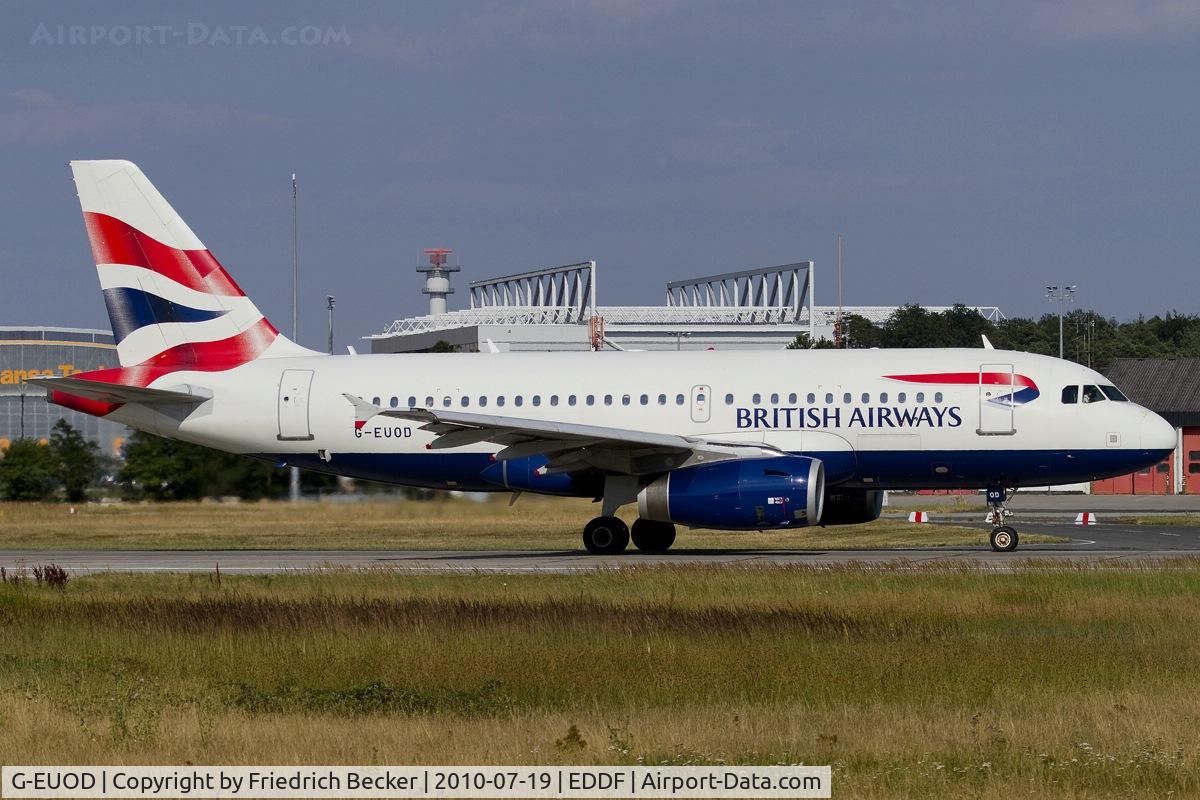 G-EUOD, 2001 Airbus A319-131 C/N 1558, departing via RW18W