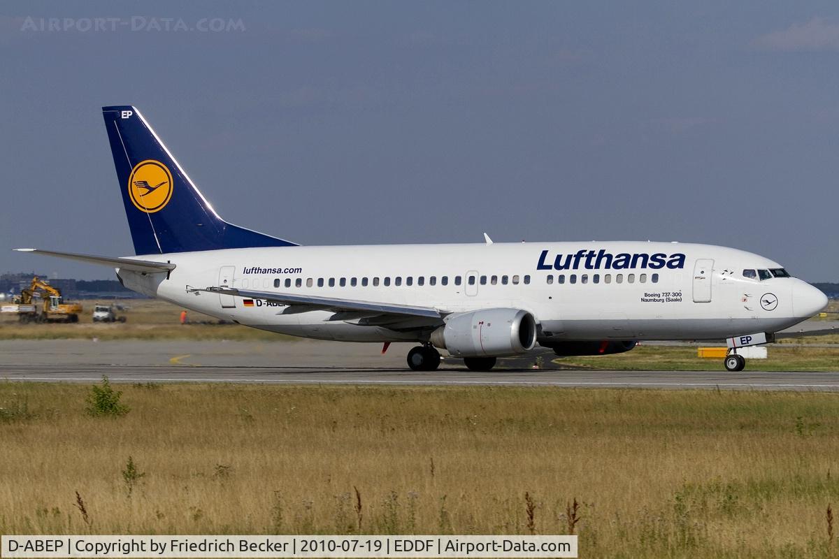 D-ABEP, 1992 Boeing 737-330 C/N 26430, departing via RW18W