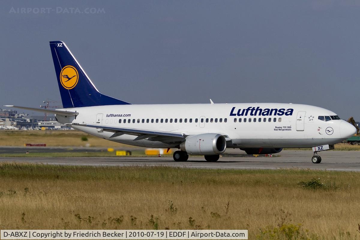 D-ABXZ, 1990 Boeing 737-330 C/N 24564, departing via RW18W