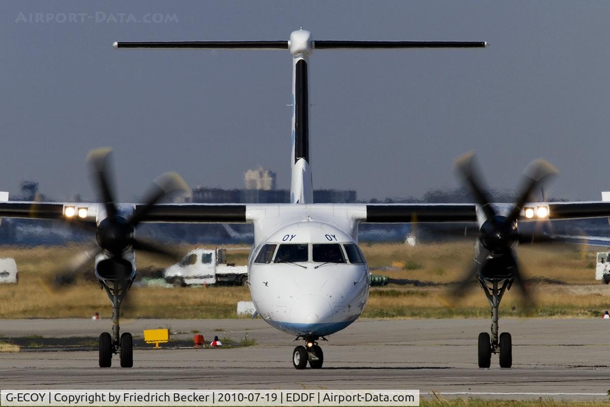 G-ECOY, 2000 De Havilland Canada DHC-8-402Q Dash 8 C/N 4022, line up for departure