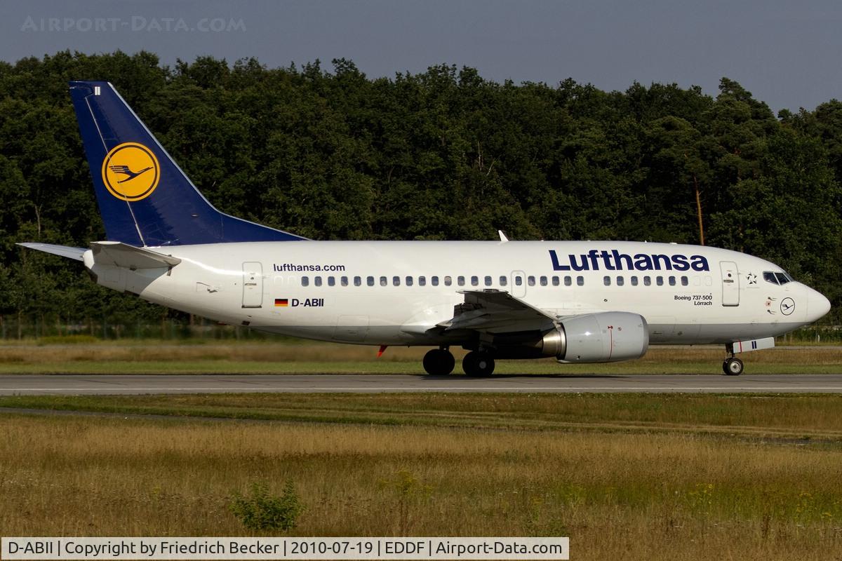 D-ABII, 1991 Boeing 737-530 C/N 24822, departing via RW18W