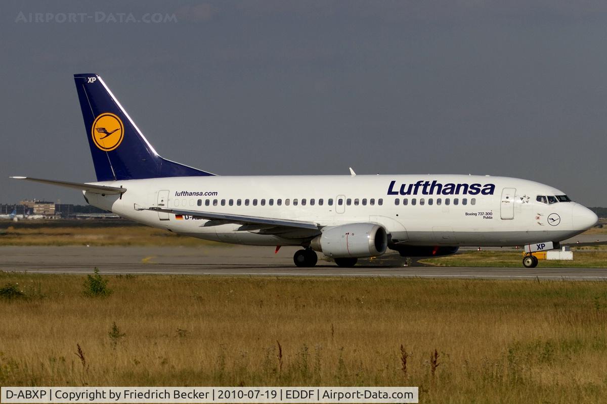D-ABXP, 1988 Boeing 737-330 C/N 23874, departing via RW18W
