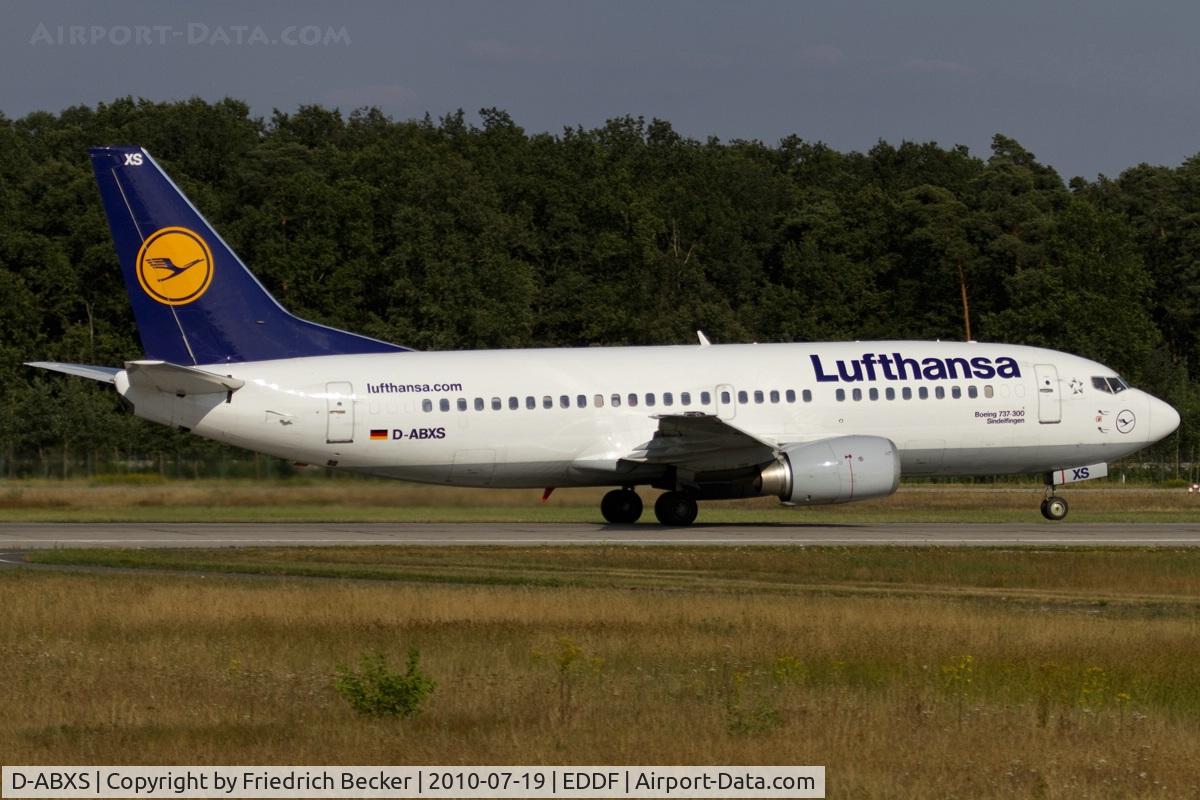 D-ABXS, 1988 Boeing 737-330 C/N 24280, departing via RW18W