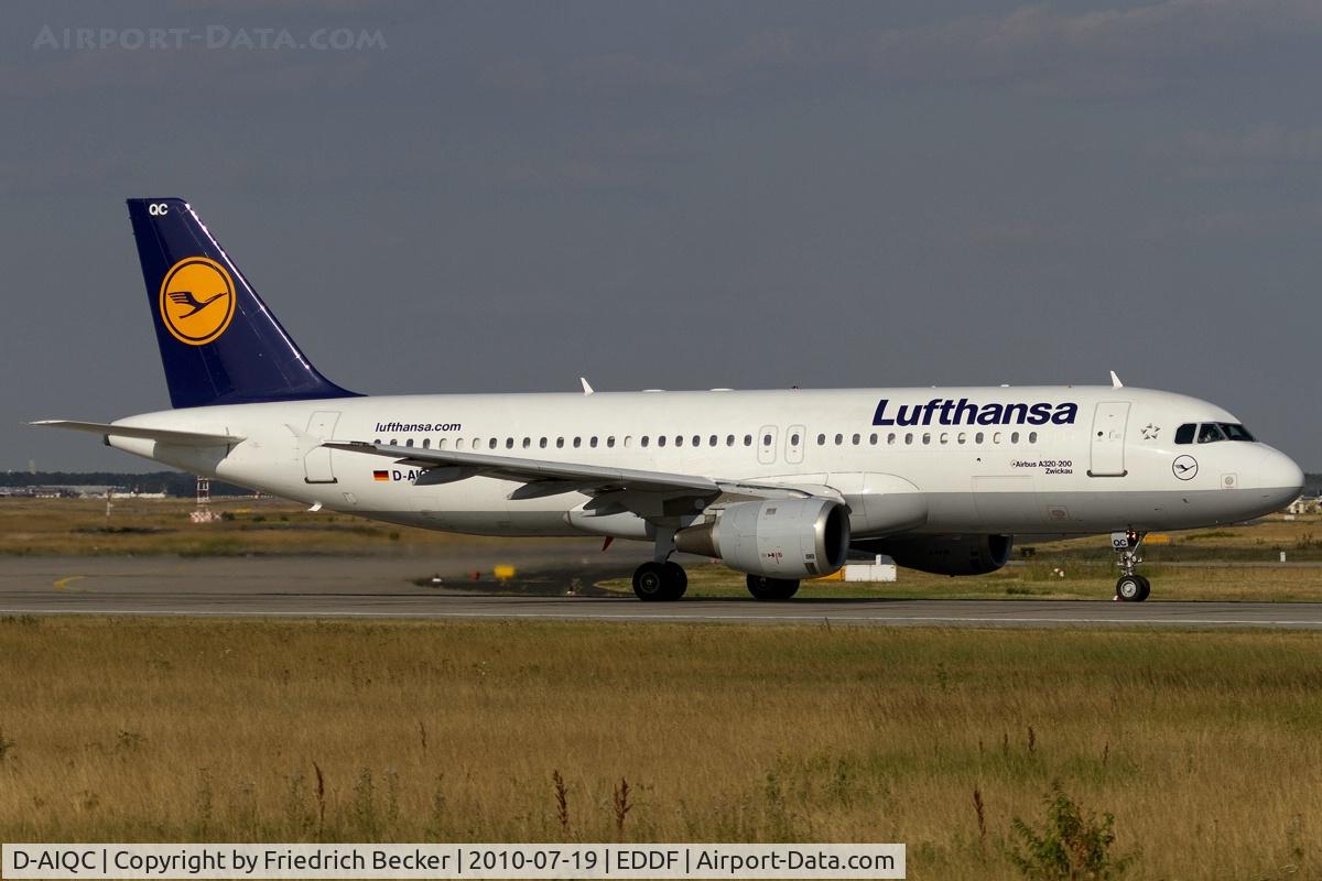 D-AIQC, 1991 Airbus A320-211 C/N 0201, departing via RW18W
