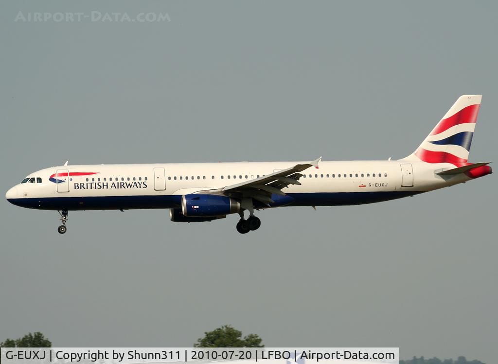 G-EUXJ, 2007 Airbus A321-231 C/N 3081, Landing rwy 32R