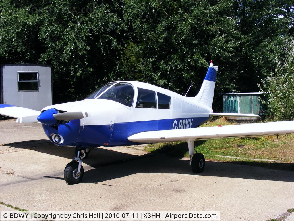 G-BDWY, 1972 Piper PA-28-140 Cherokee Cruiser C/N 28-7225378, at Hinton in the Hedges