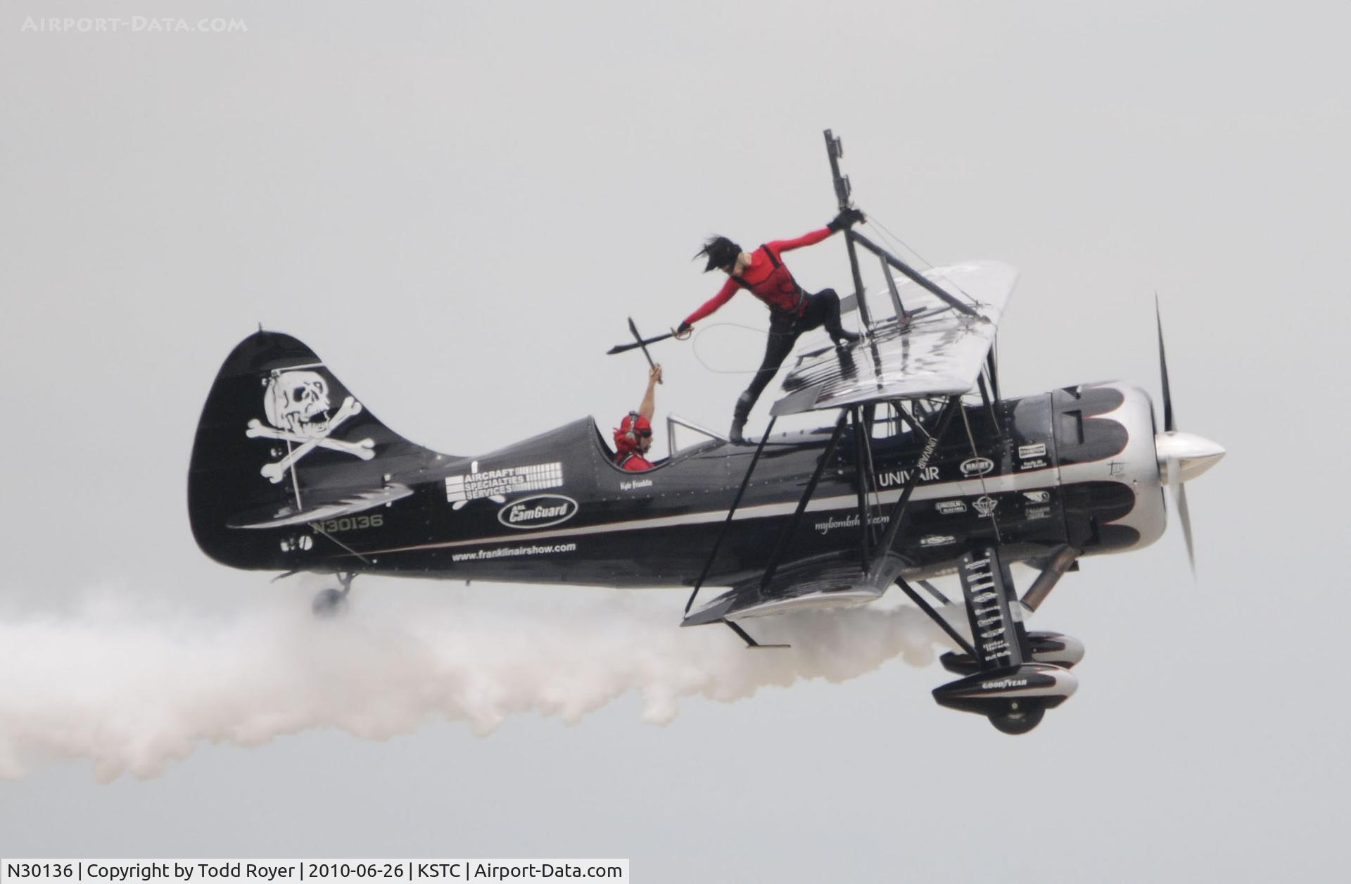 N30136, 1980 Waco UPF-7 C/N 5533, performing at the Great Minnesota Air Show