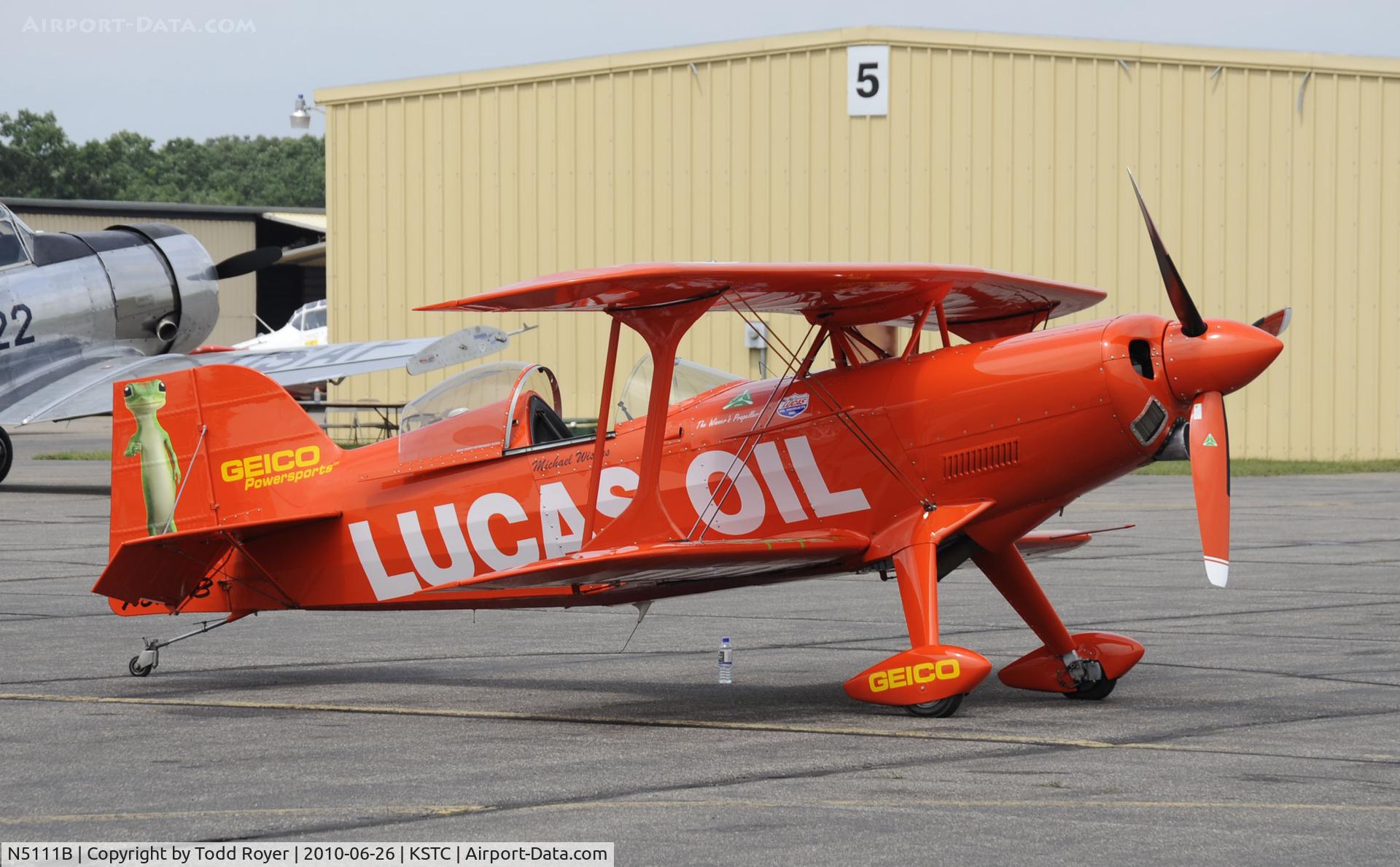 N5111B, 1998 Pitts S-1-11B Super Stinker C/N 4003, on display at the 2010 Great Minnesota Air Show