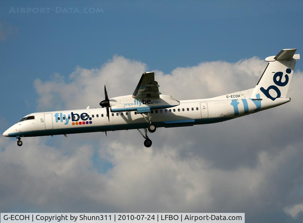 G-ECOH, 2008 De Havilland Canada DHC-8-402Q Dash 8 C/N 4221, Landing rwy 32L