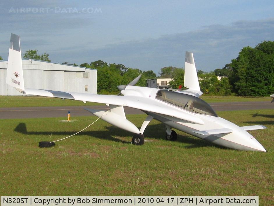 N320ST, 2006 Rutan Long-EZ C/N 1741, Tied down at Zephyrhills, Florida during Sun N Fun week
