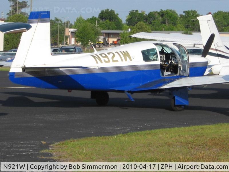 N921W, 1964 Mooney M20C Ranger C/N 2878, Waiting for fuel at Zephyrhills, Florida during Sun N Fun week