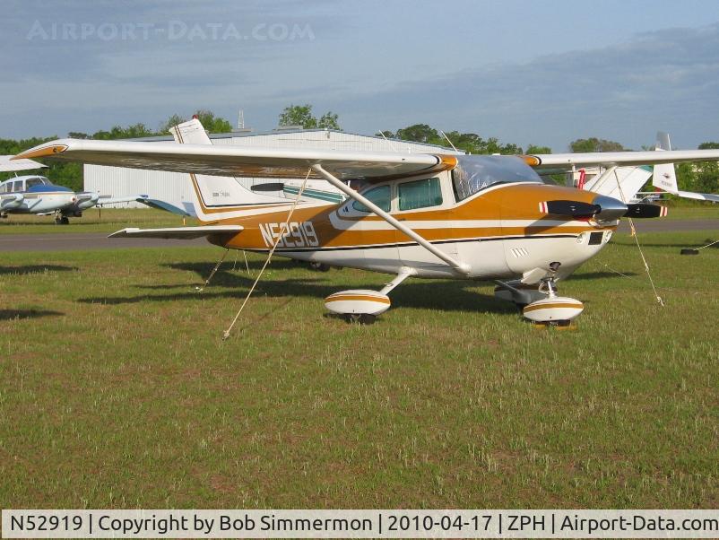 N52919, 1974 Cessna 182P Skylane C/N 18262952, Tied down at Zephyrhills, Florida during Sun N Fun week