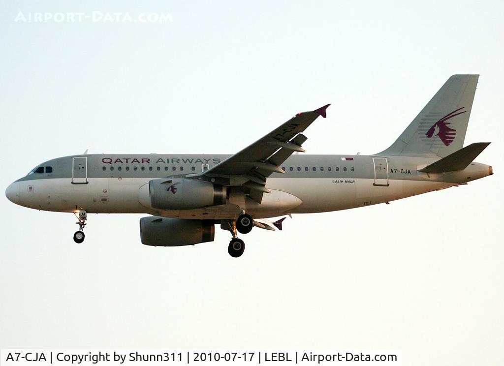 A7-CJA, Airbus A319-133LR C/N 1656, Landing rwy 25R