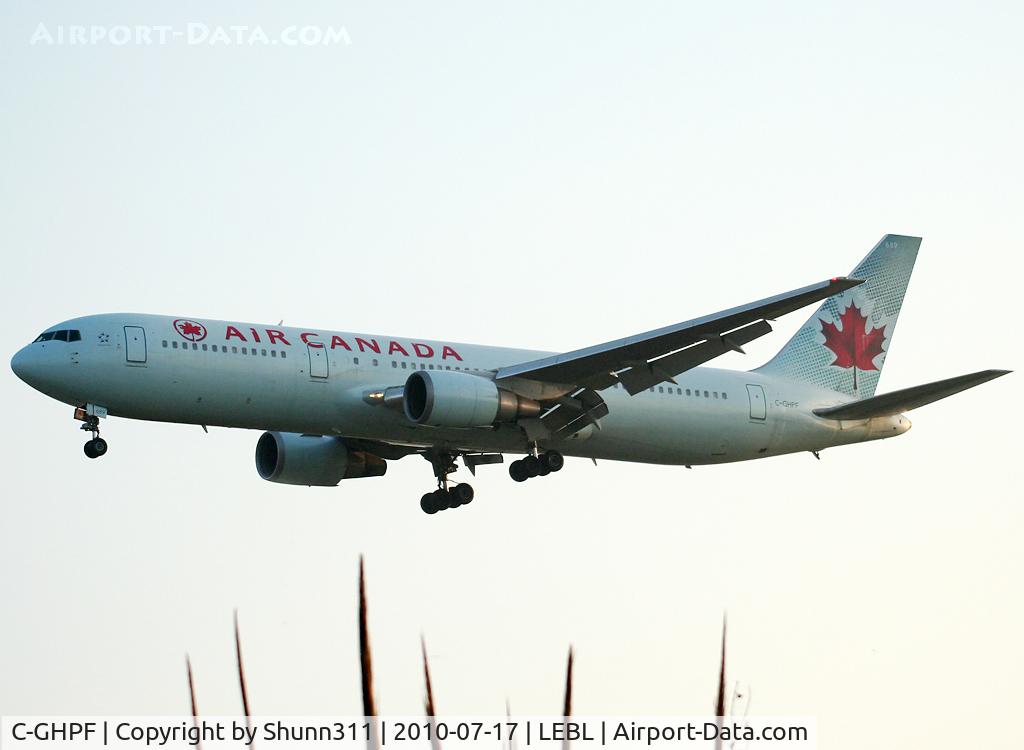 C-GHPF, 1993 Boeing 767-3Y0/ER C/N 26206, Landing rwy 25R
