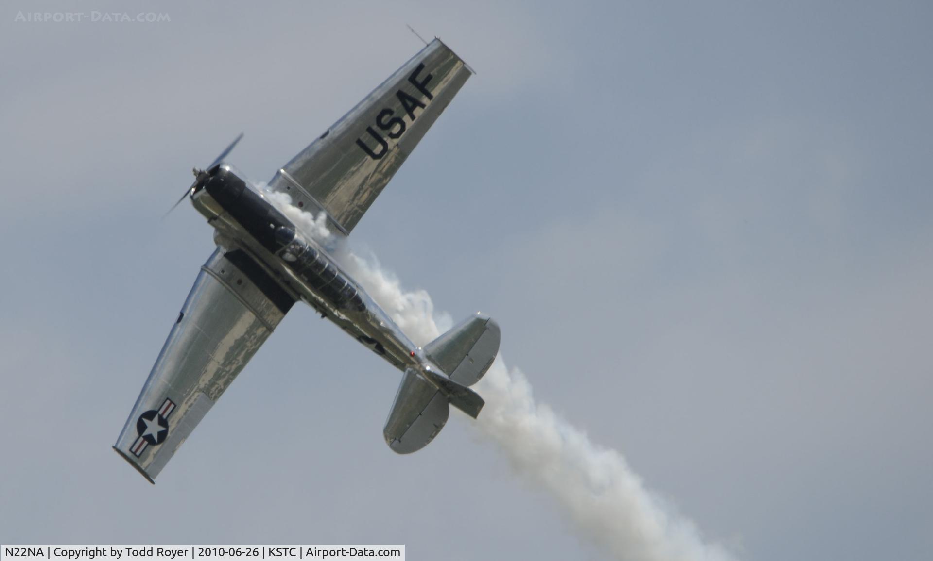 N22NA, 1946 North American T-6G Texan C/N 168-326, performing at the 2010 Great Minnesota Air Show