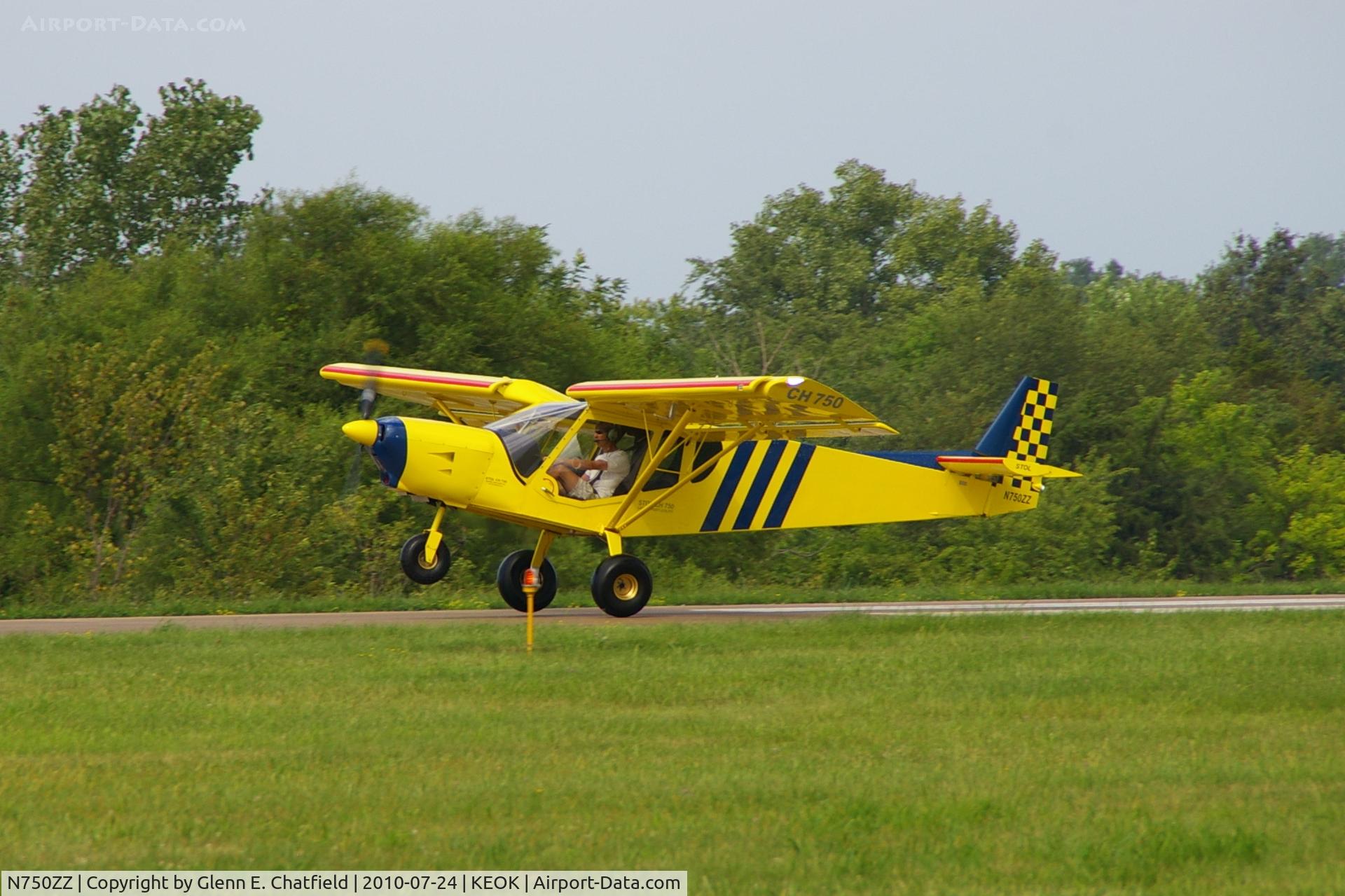 N750ZZ, 2007 Zenith STOL CH-750 C/N 7-6640, Departing RY14