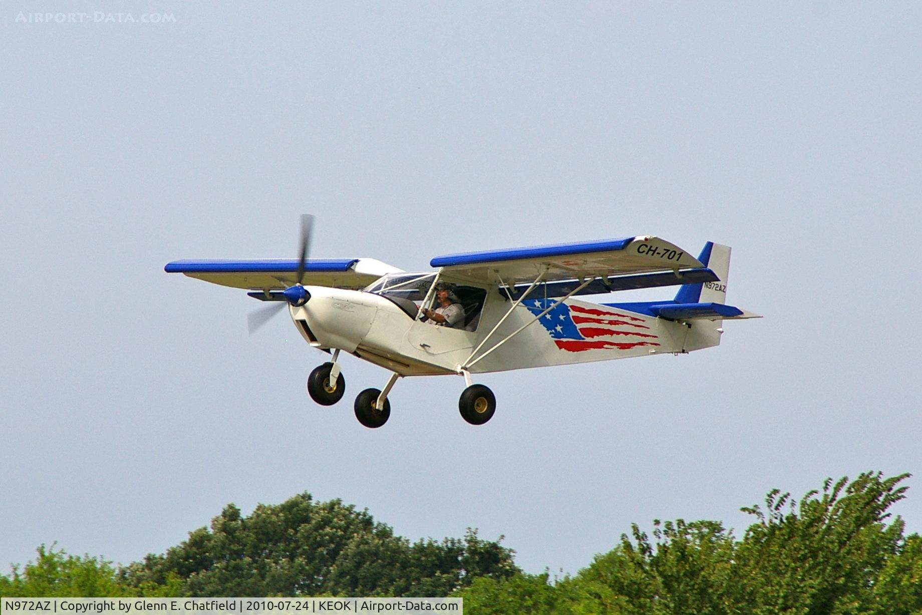 N972AZ, 2008 Zenair STOL CH-701 C/N 7-6673, Departing RY14