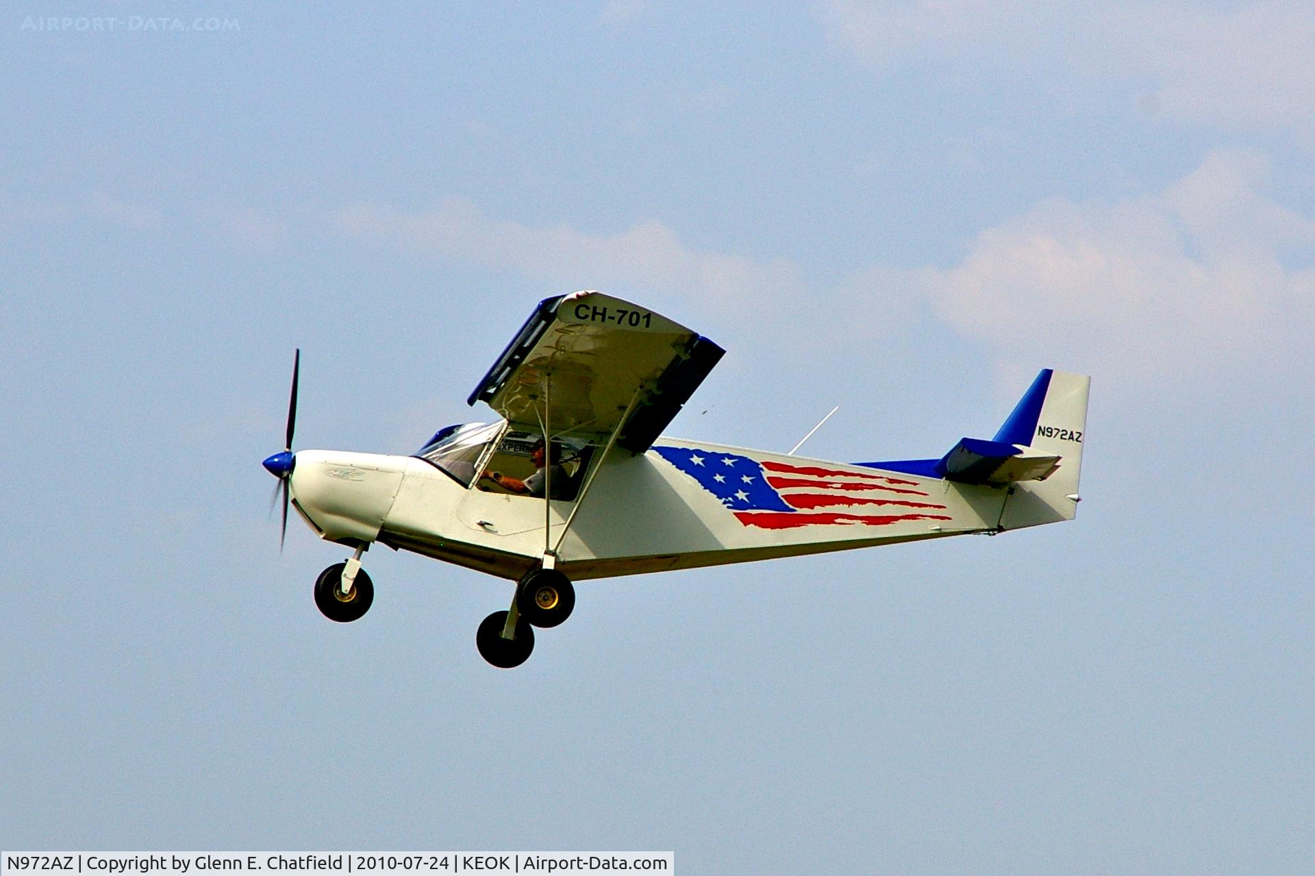 N972AZ, 2008 Zenair STOL CH-701 C/N 7-6673, Departing RY14