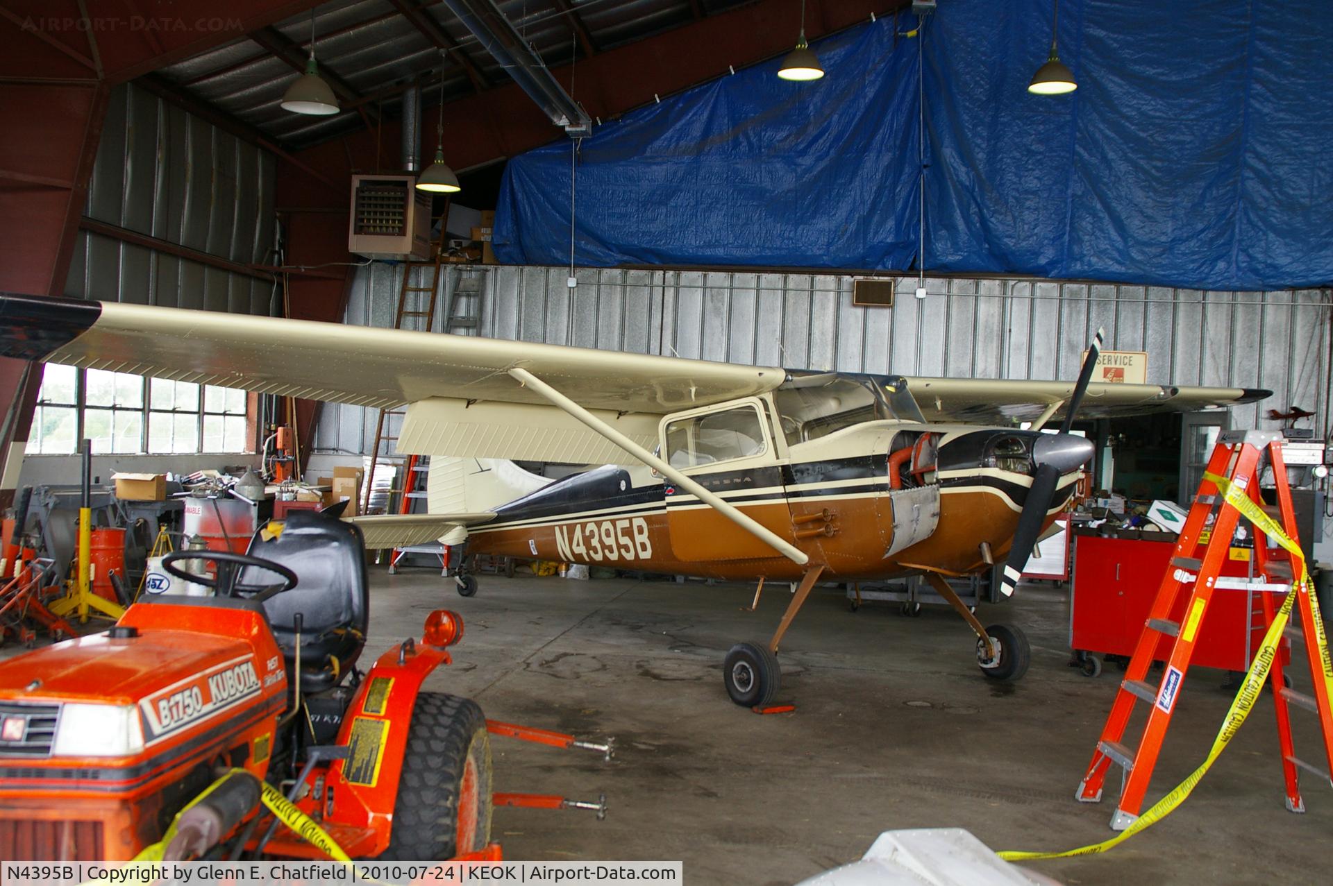 N4395B, 1955 Cessna 170B C/N 26739, Old bird in the hangar for maintenance