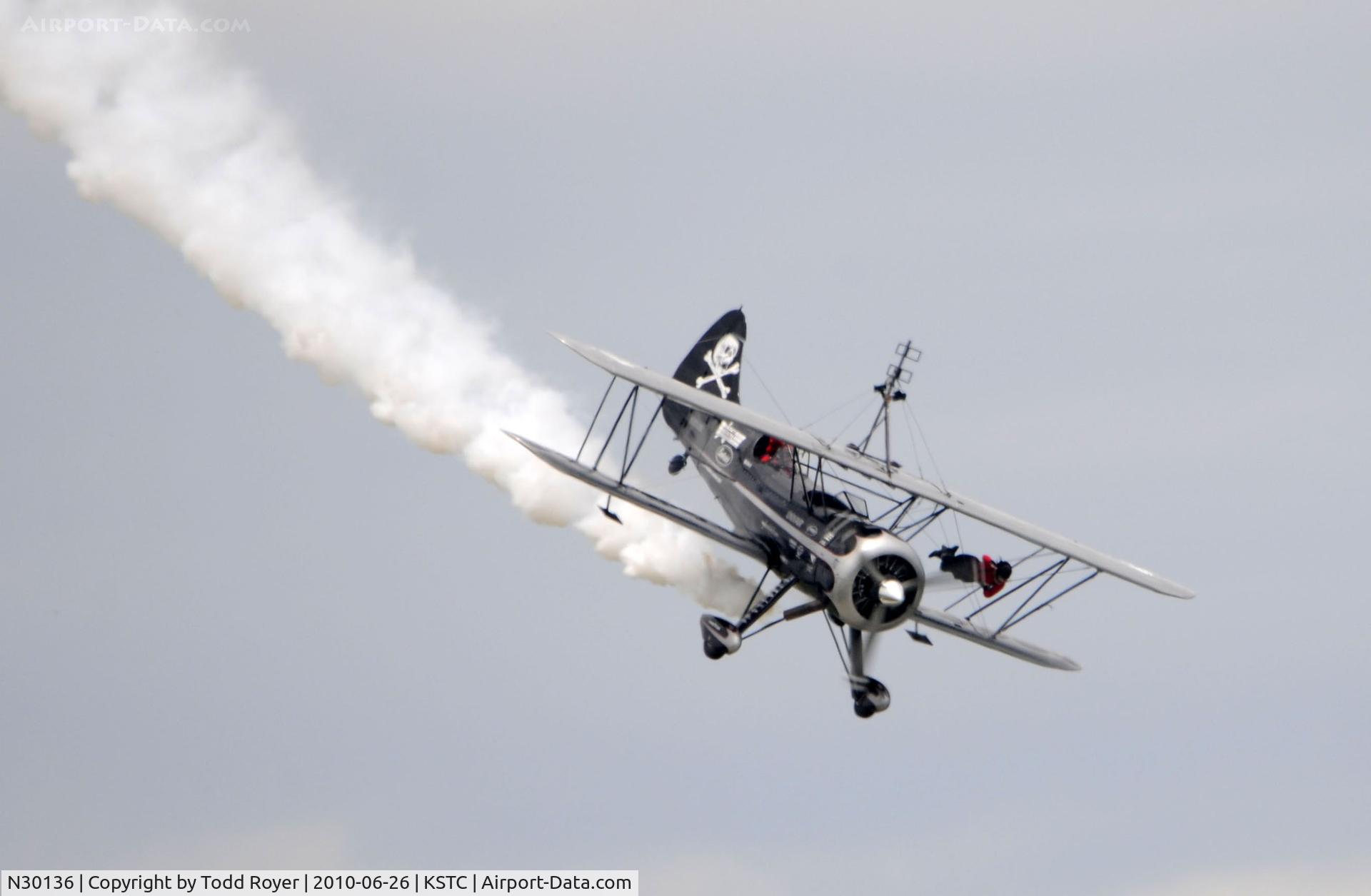N30136, 1980 Waco UPF-7 C/N 5533, performing at the 2010 Great Minnesota Air show