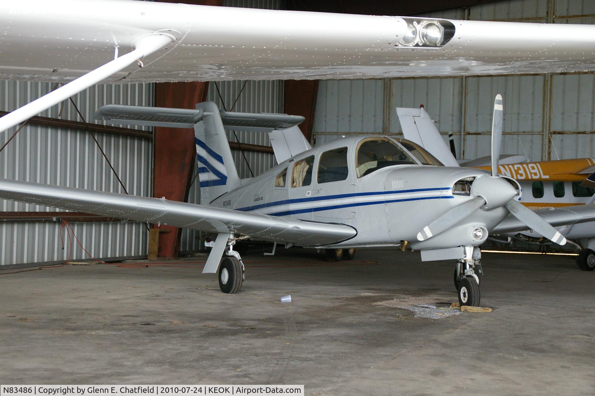 N83486, 1981 Piper PA-28RT-201T Arrow IV C/N 28R-8131098, Parked in hangar for the fly in