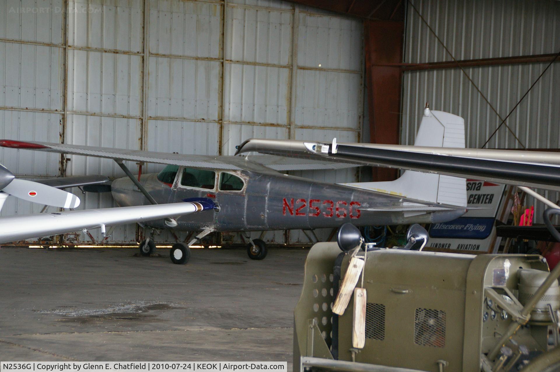 N2536G, 1959 Cessna 182B Skylane C/N 51836, Old bird  in for maintenance