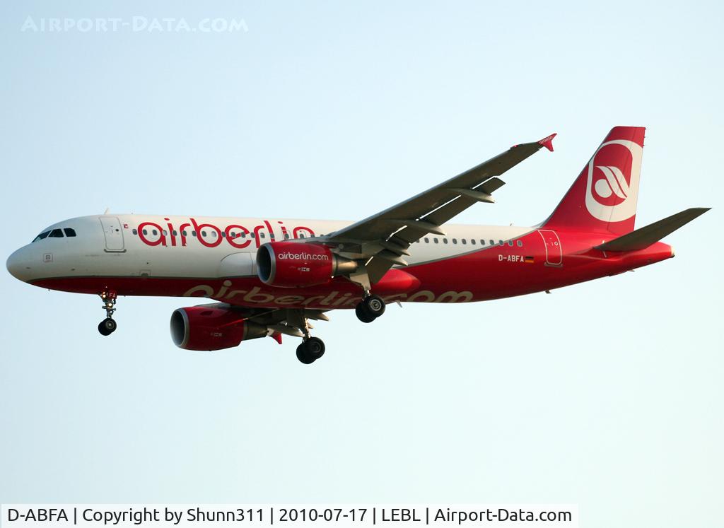 D-ABFA, 2009 Airbus A320-214 C/N 4101, Landing rwy 25R