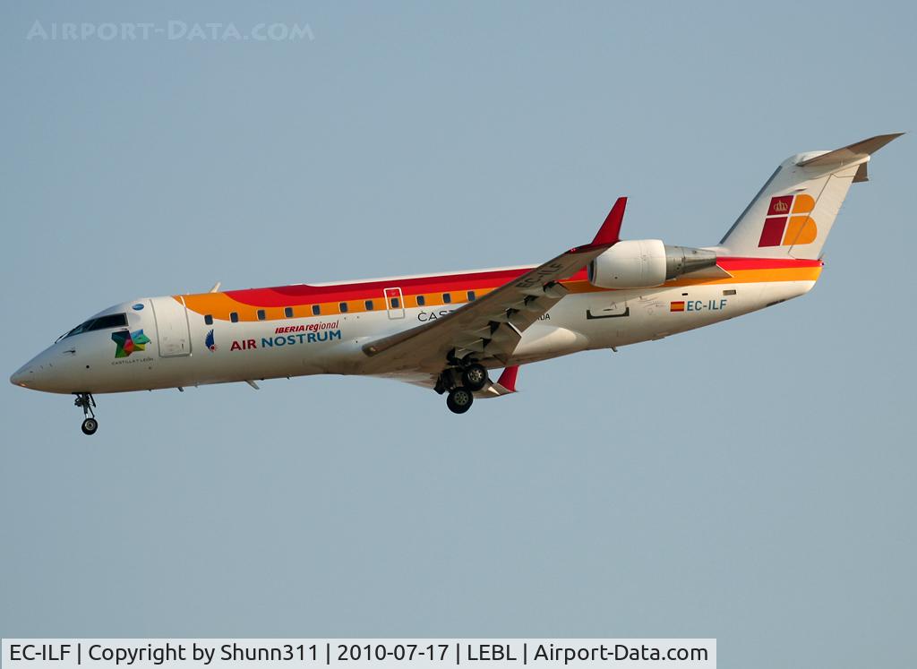 EC-ILF, 2003 Canadair CRJ-200 (CL-600-2B19) C/N 7746, Landing rwy 25R with additional 'Castilla Y Leon' logo...