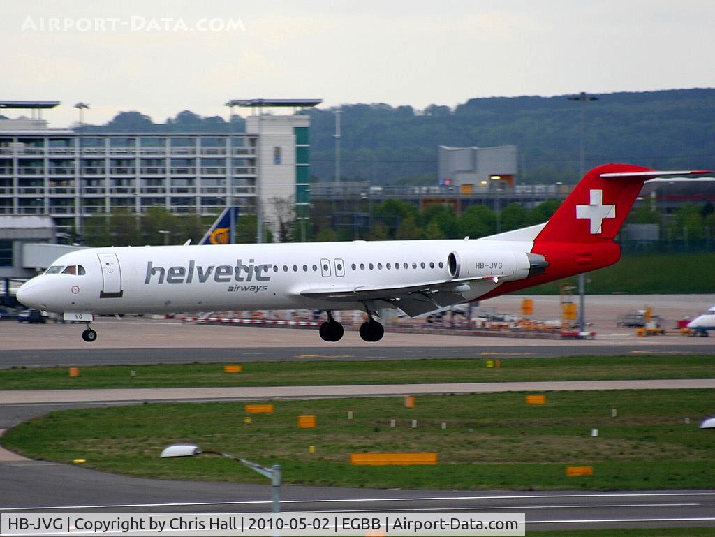 HB-JVG, 1993 Fokker 100 (F-28-0100) C/N 11478, Helvetic Airways