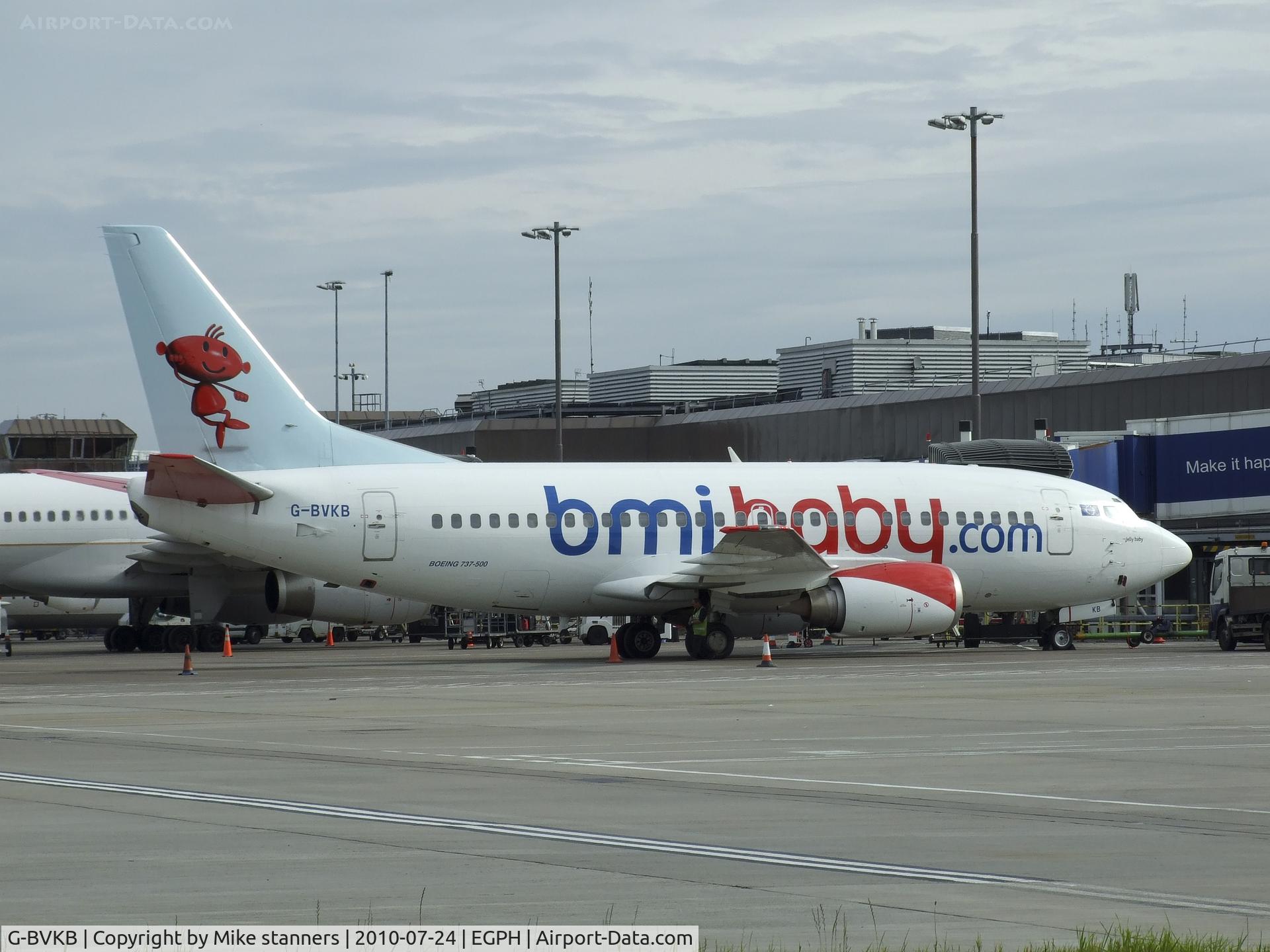 G-BVKB, 1994 Boeing 737-59D C/N 27268, BMI Baby B737 In its new colour scheme at Edinburgh airport