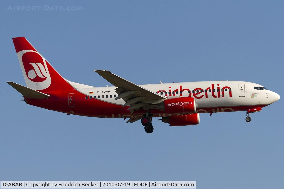 D-ABAB, 2001 Boeing 737-76Q C/N 30277, on final RW07R