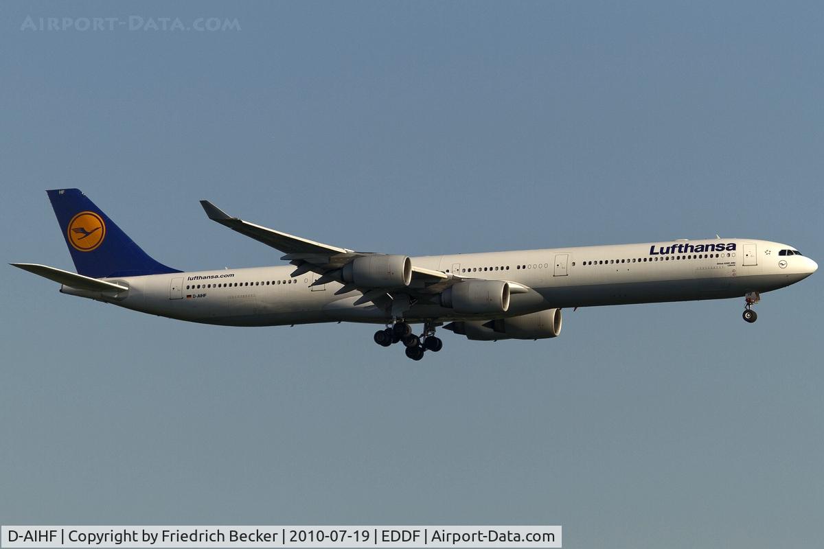 D-AIHF, 2003 Airbus A340-642 C/N 543, on final RW07L
