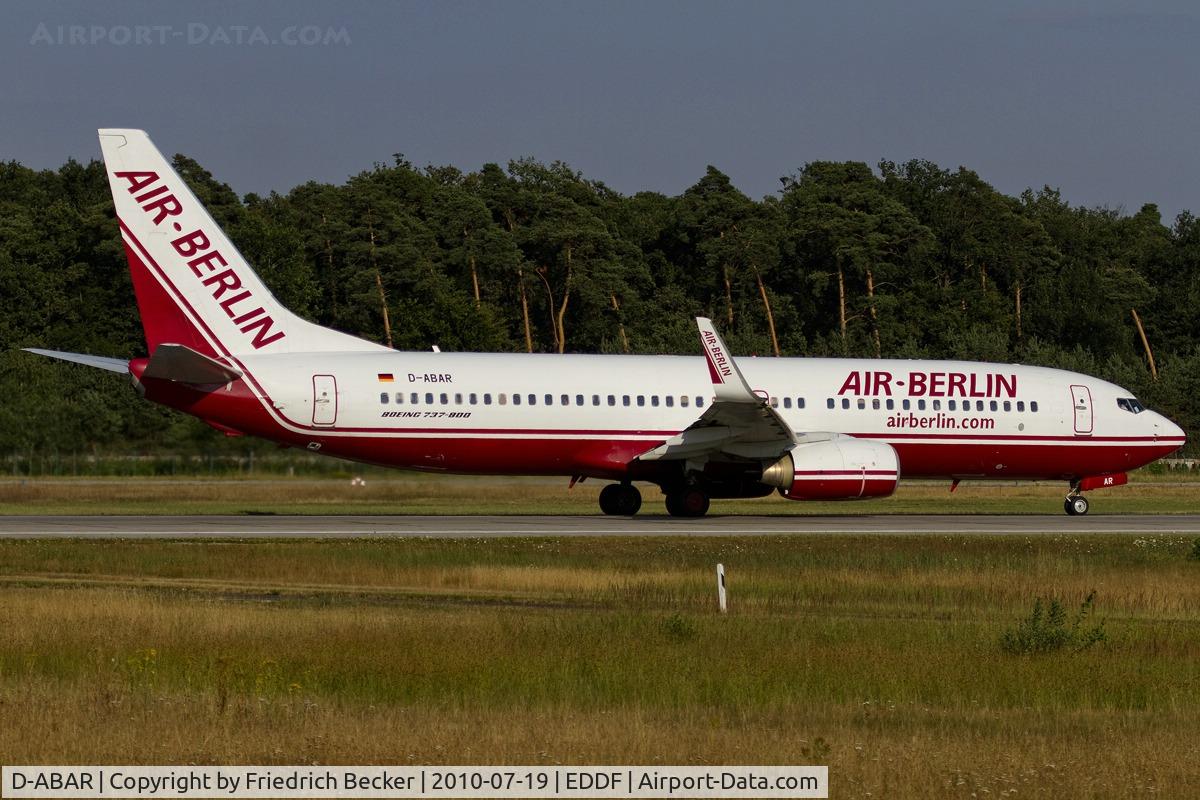 D-ABAR, 1998 Boeing 737-86J C/N 28072, departing via RW18W