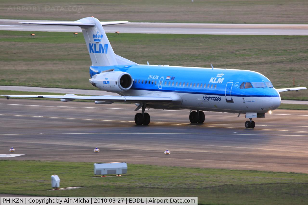 PH-KZN, 1995 Fokker 70 (F-28-0070) C/N 11553, KLM Cityhopper, Fokker F70, CN: 11553