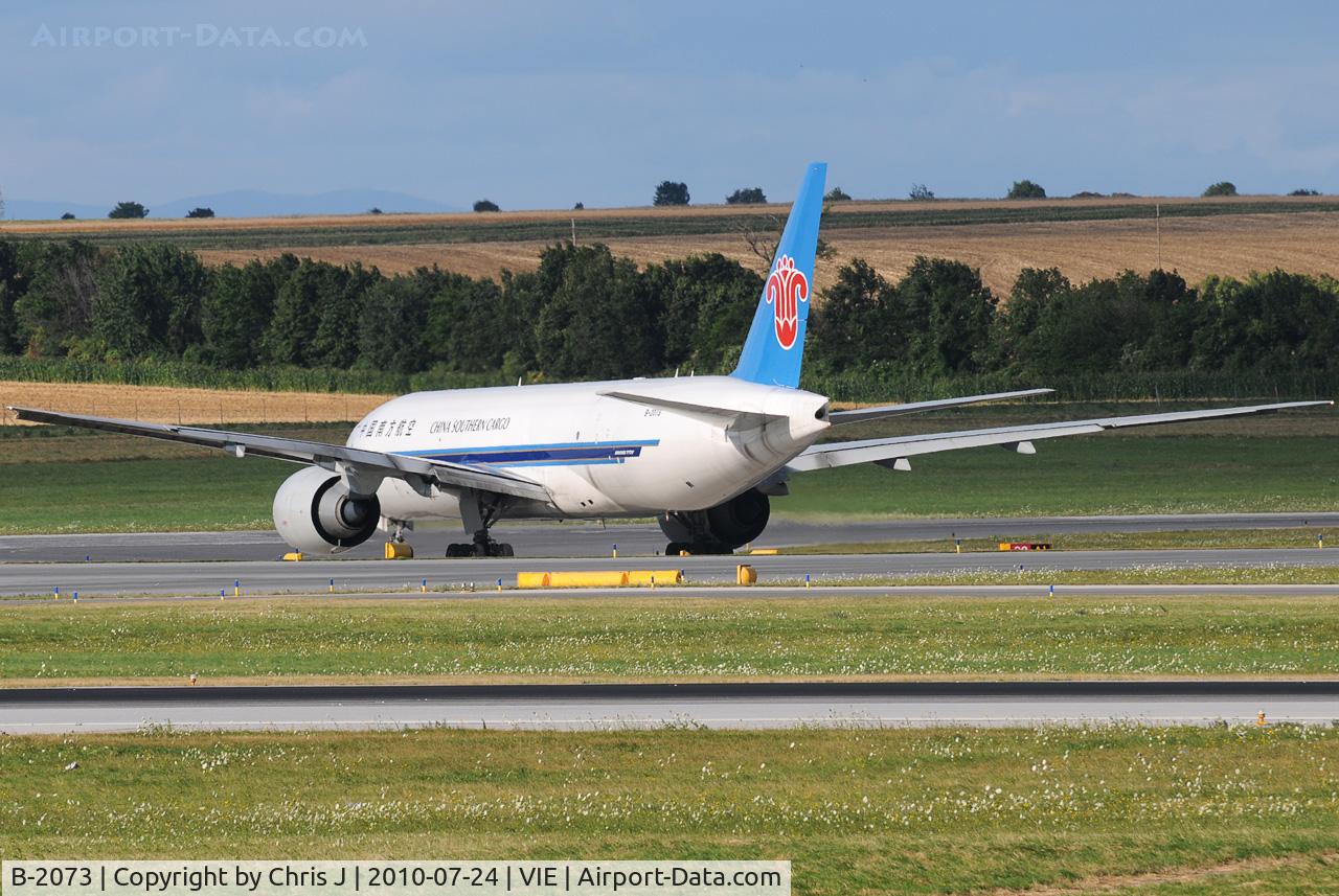 B-2073, 2009 Boeing 777-F1B C/N 37311, First day of China Southern Cargo operations to Vienna.