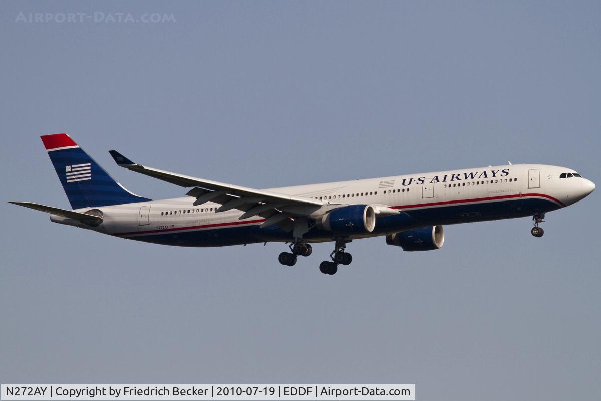 N272AY, 2000 Airbus A330-323 C/N 333, on final RW07R