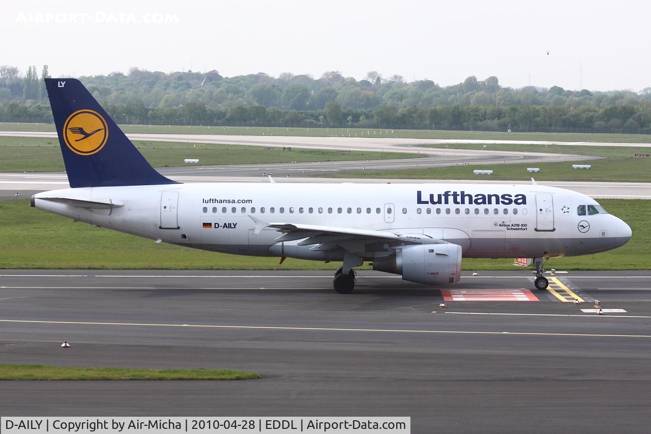 D-AILY, 1998 Airbus A319-114 C/N 875, Lufthansa, Airbus A319-114, CN: 875, Aircraft Name: Schweinfurt