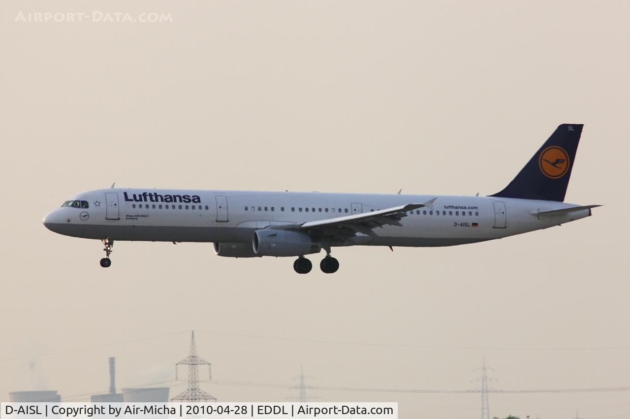 D-AISL, 2008 Airbus A321-231 C/N 3434, Lufthansa, Airbus A321-231, CN: 3434, Aircraft Name: Arnsberg