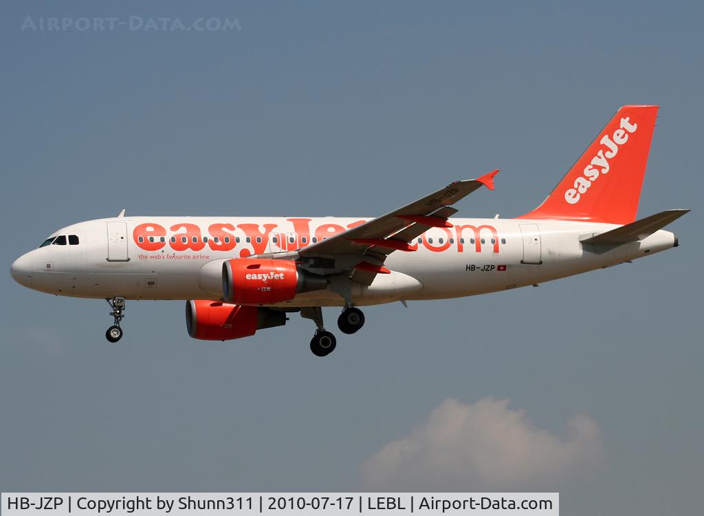 HB-JZP, 2005 Airbus A319-111 C/N 2427, Landing rwy 25R
