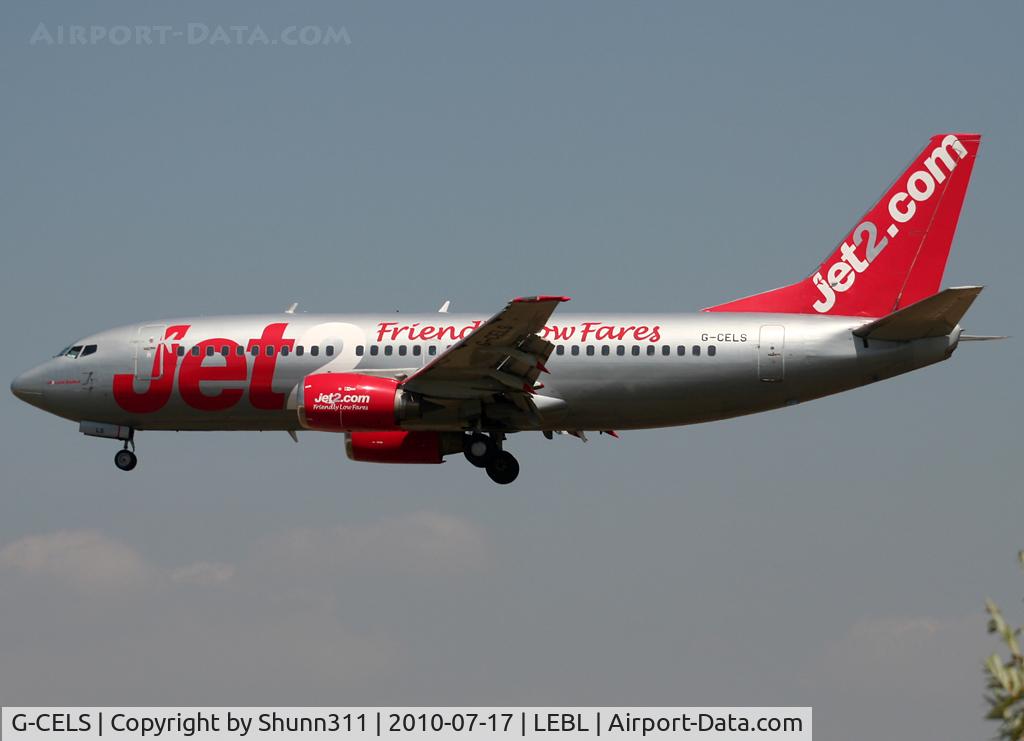 G-CELS, 1986 Boeing 737-377 C/N 23660, Landing rwy 25R