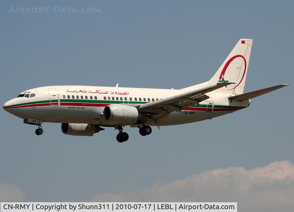 CN-RMY, 1992 Boeing 737-5B6 C/N 26525/2209, Landing rwy 25R